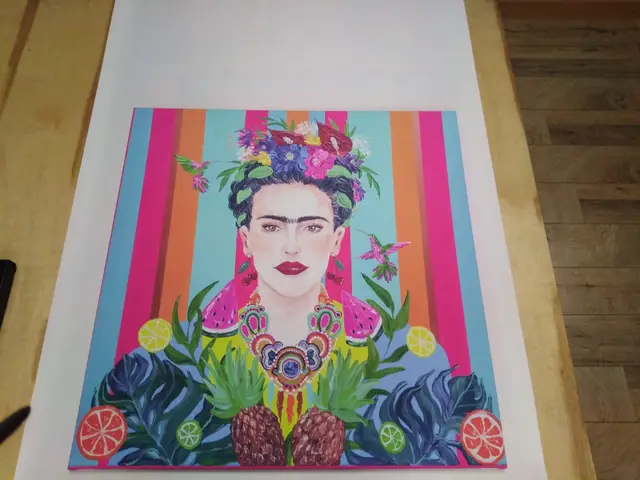 Plakat artystyczny w żywych kolorach