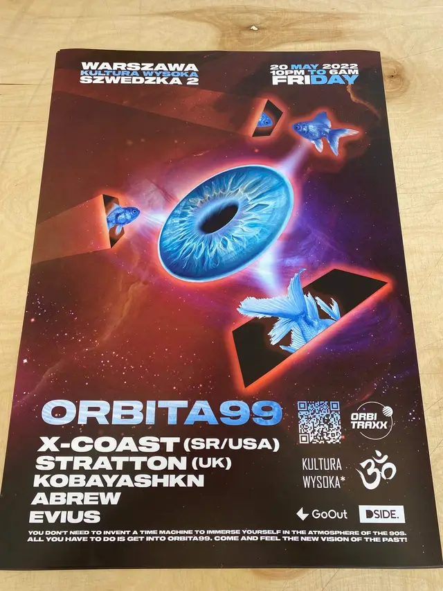 Plakat koncertowy w intensywnych kolorach